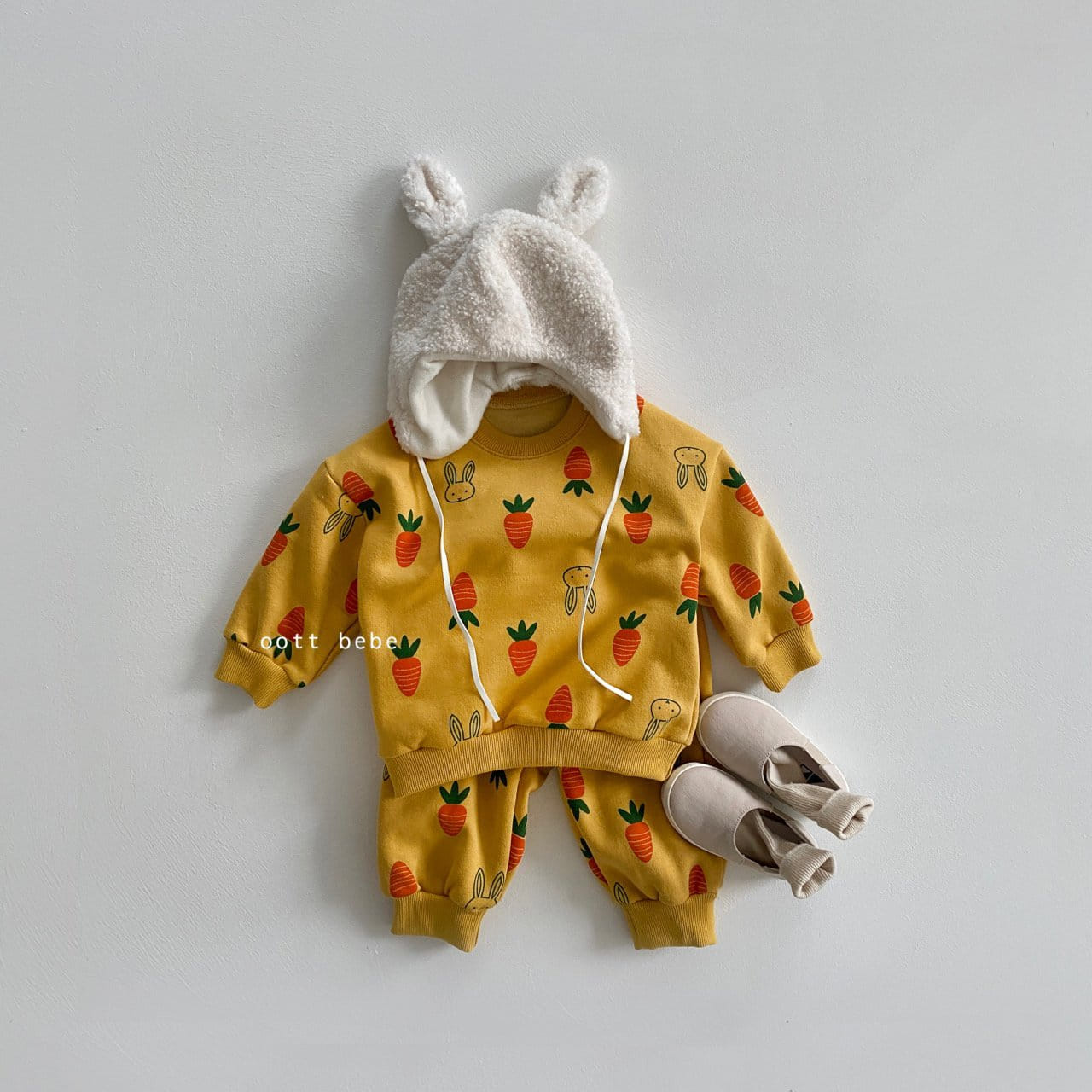 OOTT BEBE - Korean Children Fashion - #Kfashion4kids - Carrot Top Bottom Set - 3