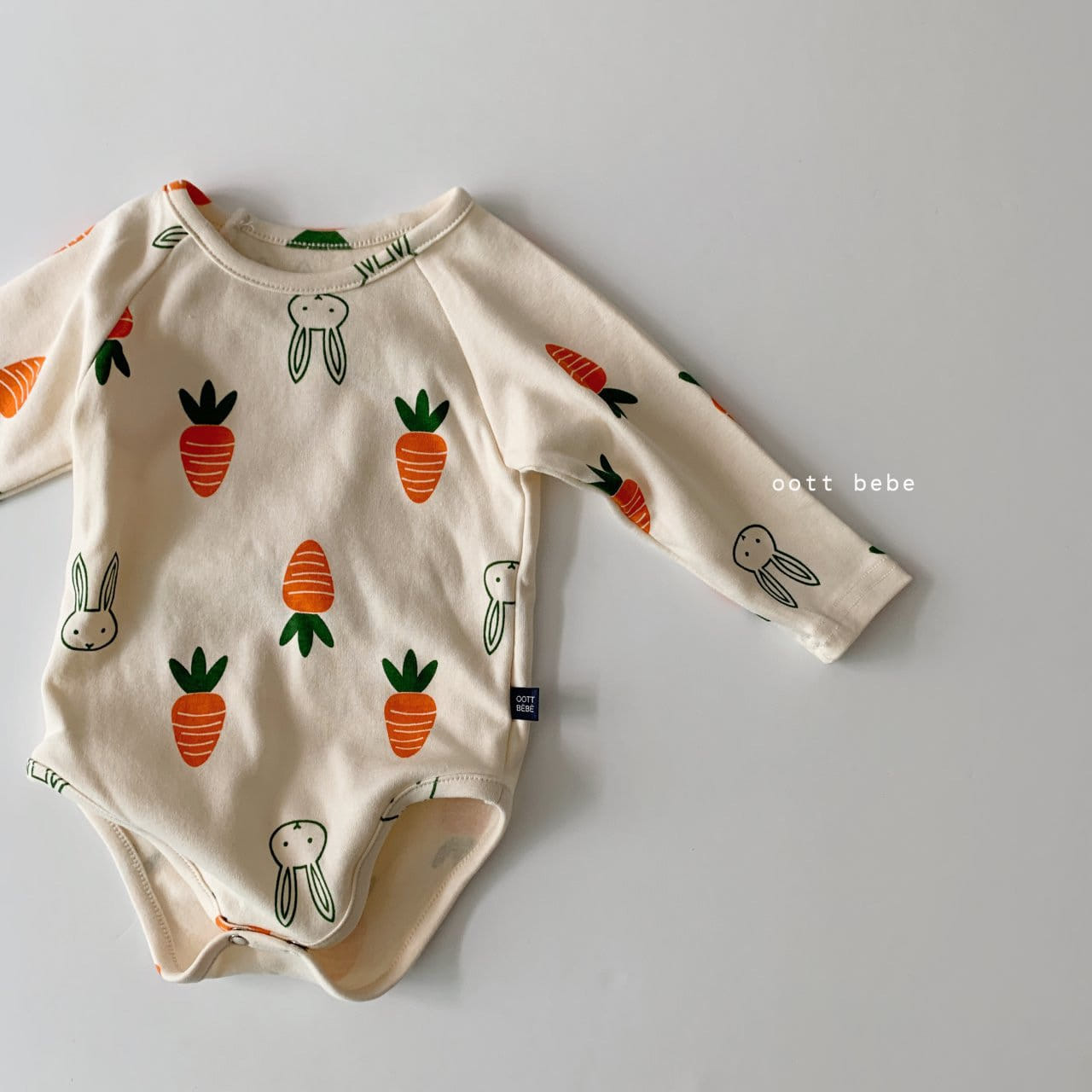 OOTT BEBE - Korean Children Fashion - #Kfashion4kids - Vegetable Bodysuit with Bonnet