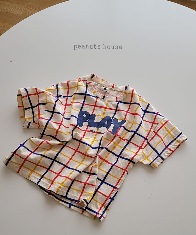 PEANUTS - Korean Children Fashion - #Kfashion4kids - Check Tee - 2