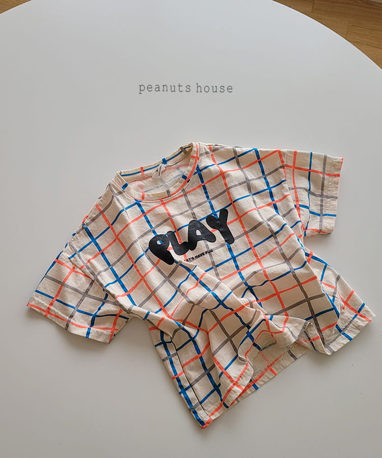 PEANUTS - Korean Children Fashion - #Kfashion4kids - Check Tee - 3