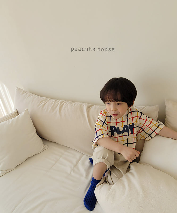 PEANUTS - Korean Children Fashion - #Kfashion4kids - Check Tee - 6