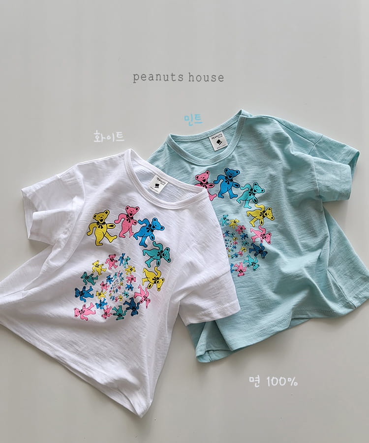 PEANUTS - Korean Children Fashion - #Kfashion4kids - Ribbon Bear Tee