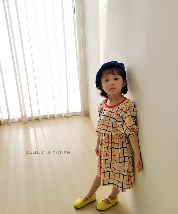 PEANUTS - Korean Children Fashion - #Kfashion4kids - Check One-piece - 10
