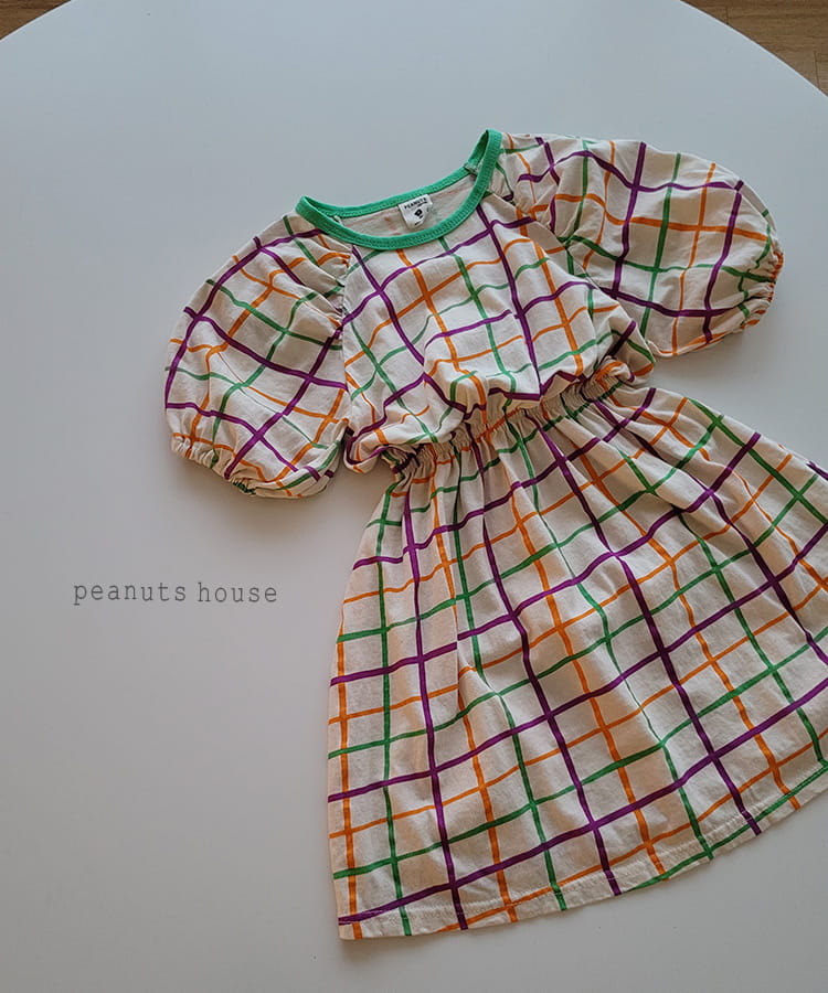 PEANUTS - Korean Children Fashion - #Kfashion4kids - Check One-piece - 3