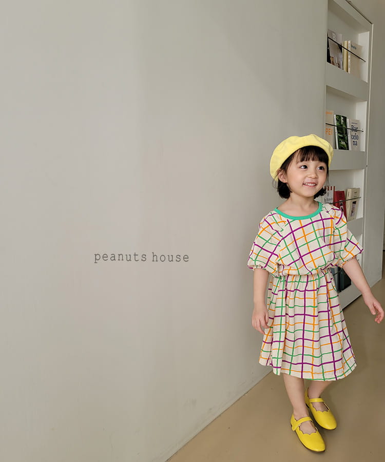 PEANUTS - Korean Children Fashion - #Kfashion4kids - Check One-piece - 4
