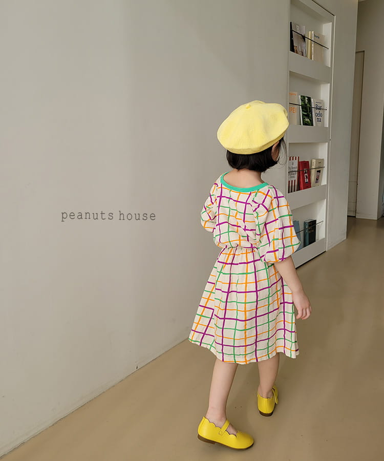 PEANUTS - Korean Children Fashion - #Kfashion4kids - Check One-piece - 5