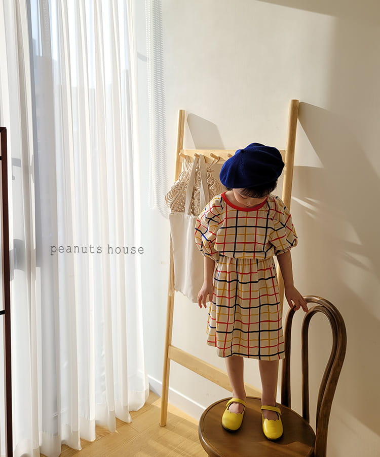 PEANUTS - Korean Children Fashion - #Kfashion4kids - Check One-piece - 7