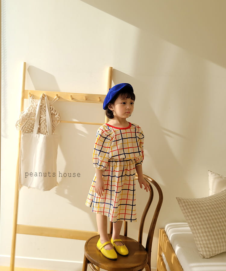 PEANUTS - Korean Children Fashion - #Kfashion4kids - Check One-piece - 9
