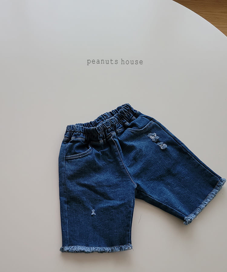 PEANUTS - Korean Children Fashion - #Kfashion4kids - Striaght Denim Shorts - 2