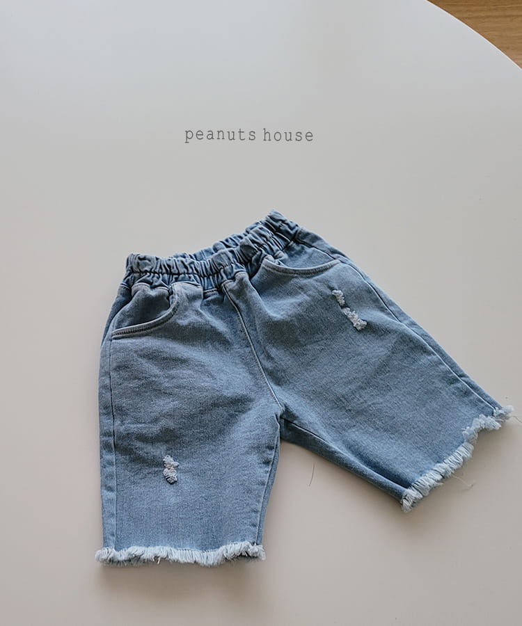 PEANUTS - Korean Children Fashion - #Kfashion4kids - Striaght Denim Shorts - 4