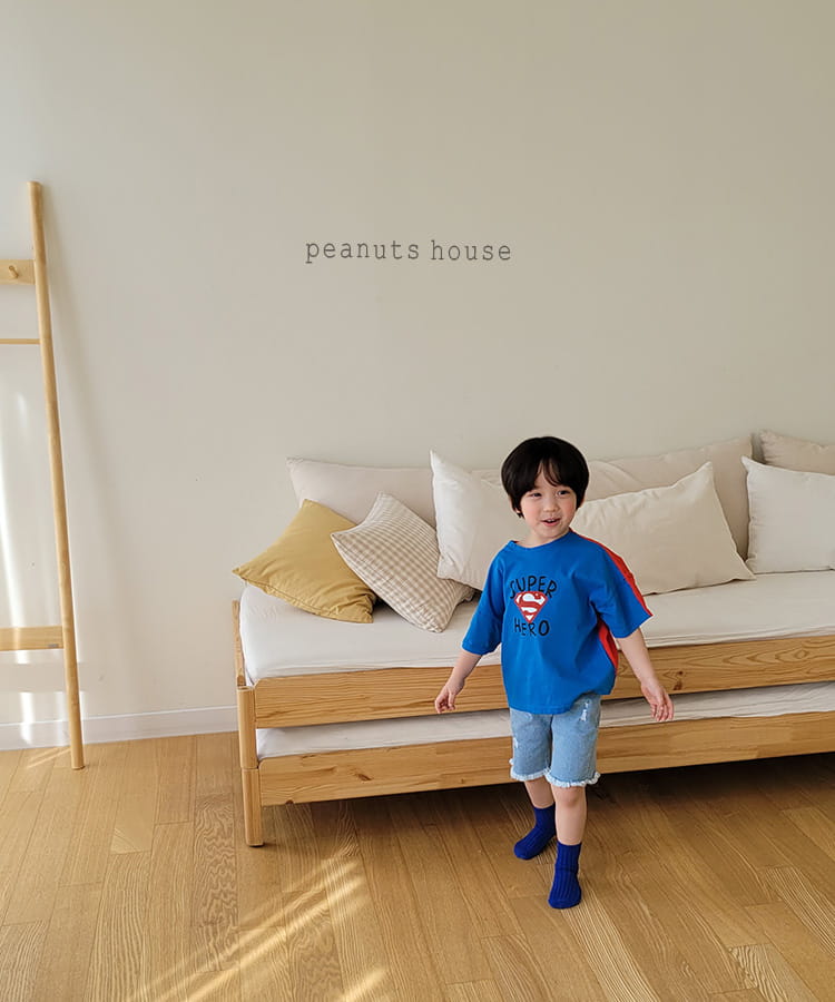 PEANUTS - Korean Children Fashion - #Kfashion4kids - Striaght Denim Shorts - 6