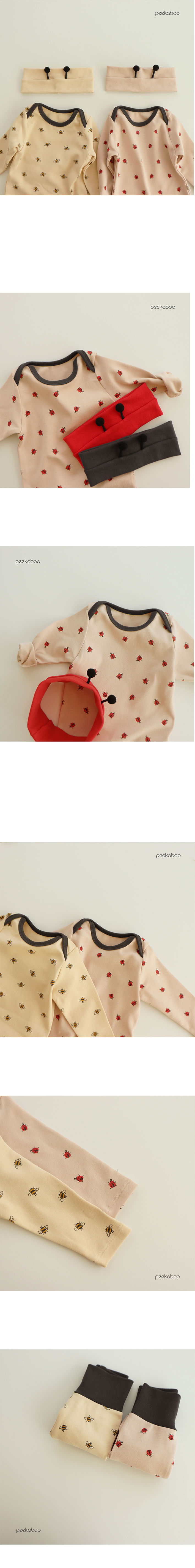 PEEKABOO - Korean Children Fashion - #Kfashion4kids - Lady Bugs Bodysuit with Leggings - 2