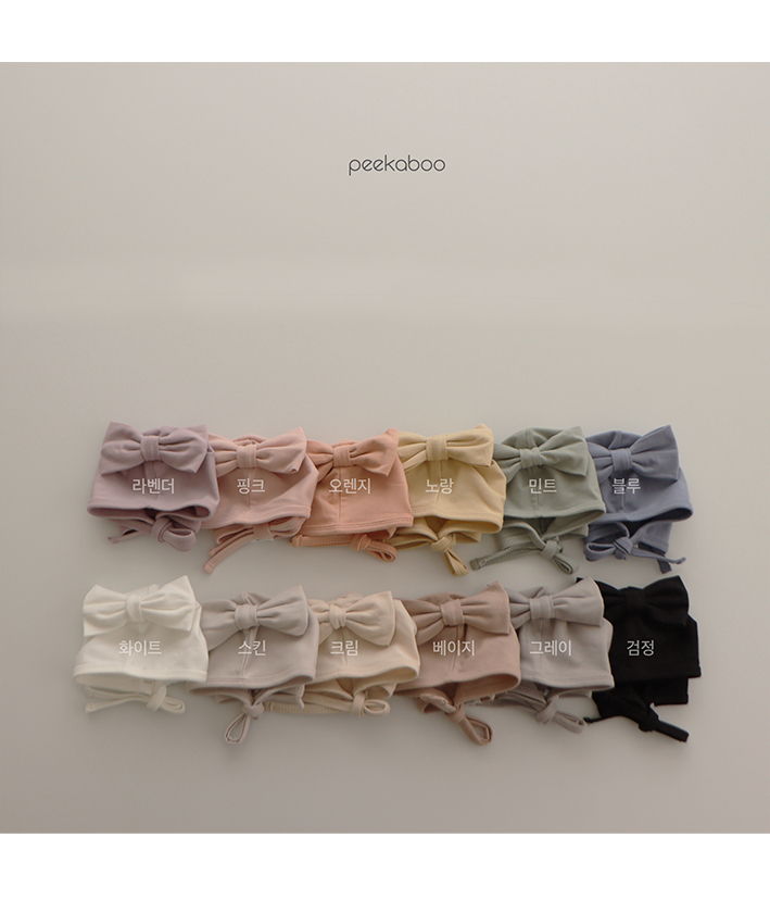 PEEKABOO - Korean Children Fashion - #Kfashion4kids - Modal Ribbon Bonnet - 4