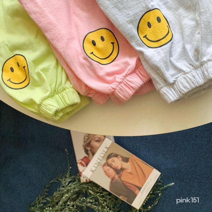 PINK151 - Korean Children Fashion - #Kfashion4kids - Smile Jogger Pants - 8