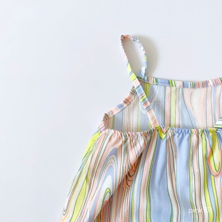 PINK151 - Korean Children Fashion - #Kfashion4kids - Marbling String One-piece - 2