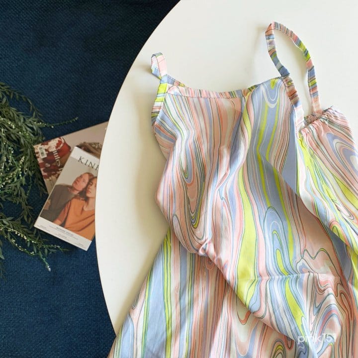 PINK151 - Korean Children Fashion - #Kfashion4kids - Marbling String One-piece - 4
