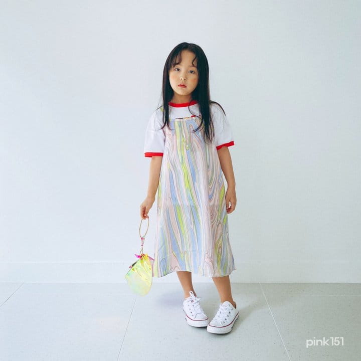 PINK151 - Korean Children Fashion - #Kfashion4kids - Marbling String One-piece - 6