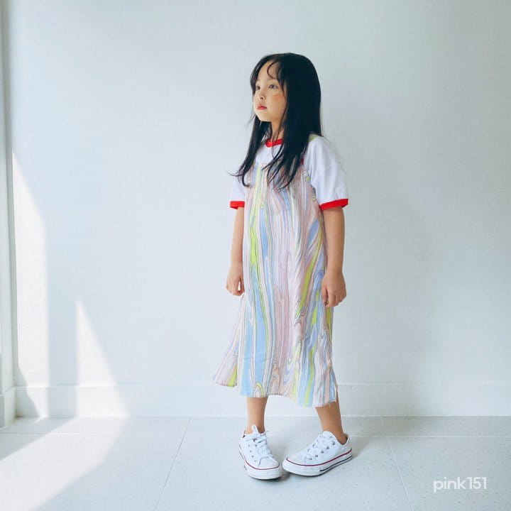 PINK151 - Korean Children Fashion - #Kfashion4kids - Marbling String One-piece - 8