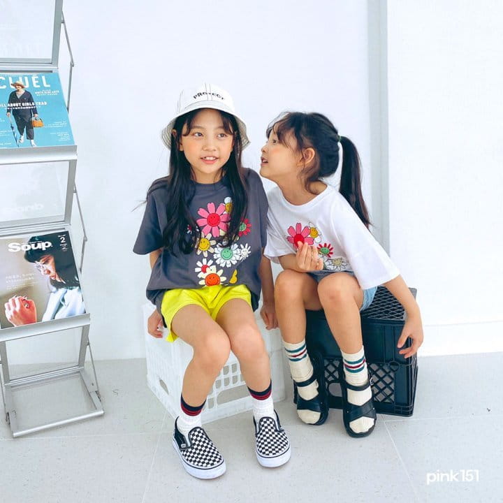 PINK151 - Korean Children Fashion - #Kfashion4kids - Smile Flower Tee - 10