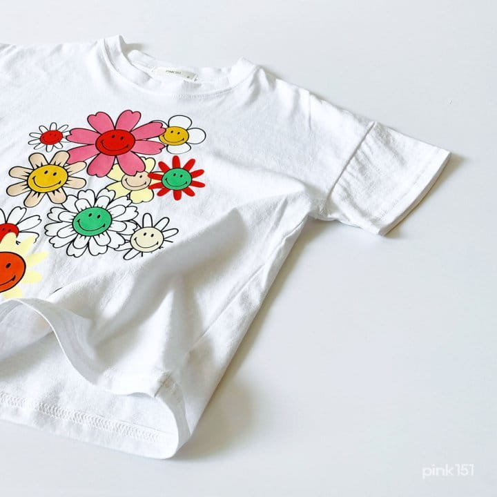 PINK151 - Korean Children Fashion - #Kfashion4kids - Smile Flower Tee - 6