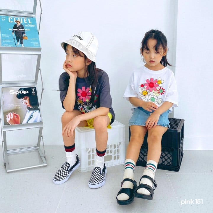 PINK151 - Korean Children Fashion - #Kfashion4kids - Smile Flower Tee - 9