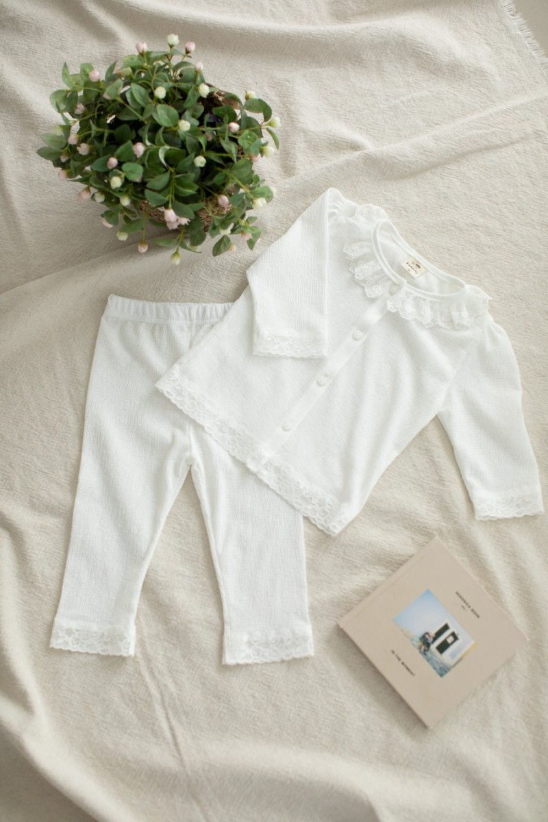 PUDDING - Korean Children Fashion - #Kfashion4kids - Leg Hems Lace Leggings