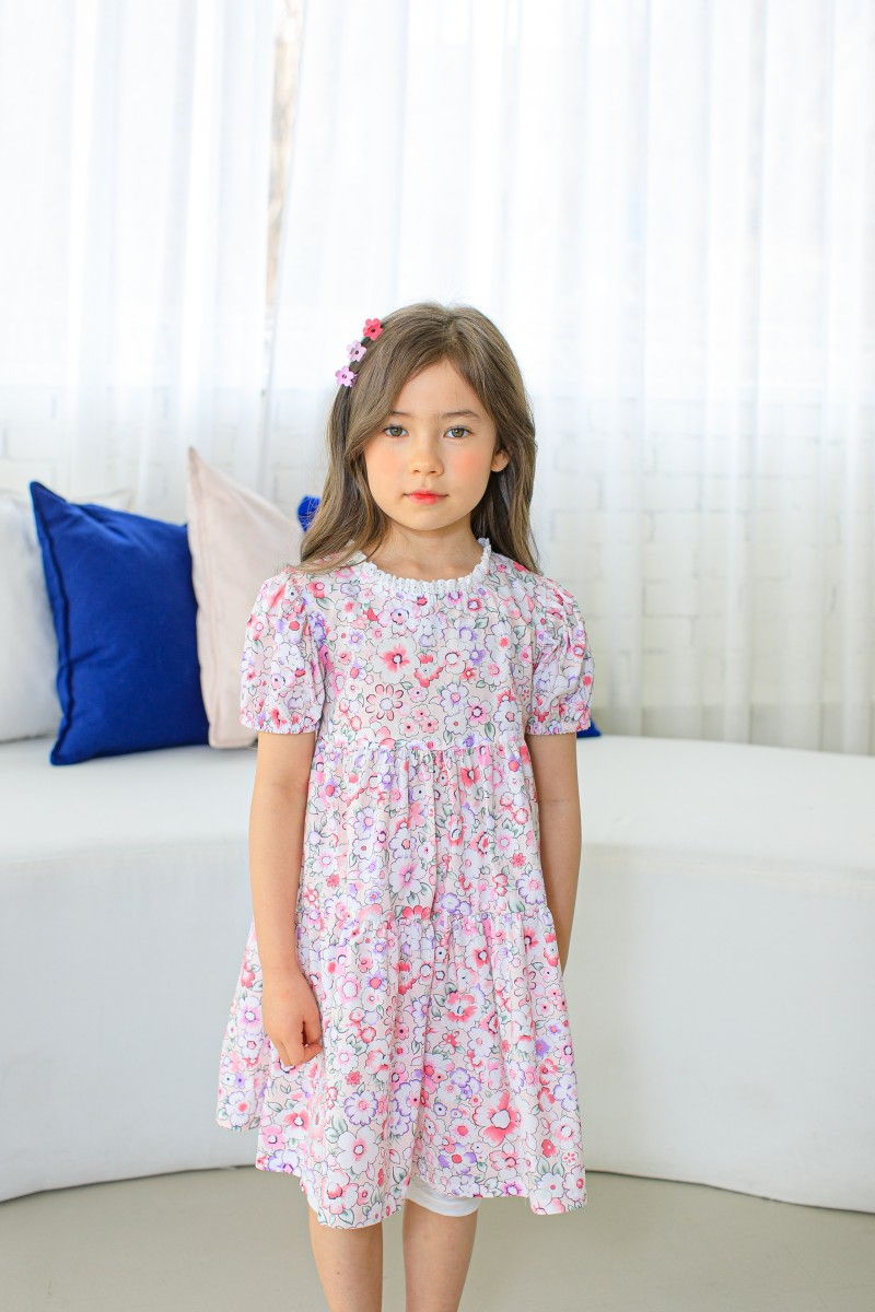 PUDDING - Korean Children Fashion - #Kfashion4kids - Flowrt One-piece - 11