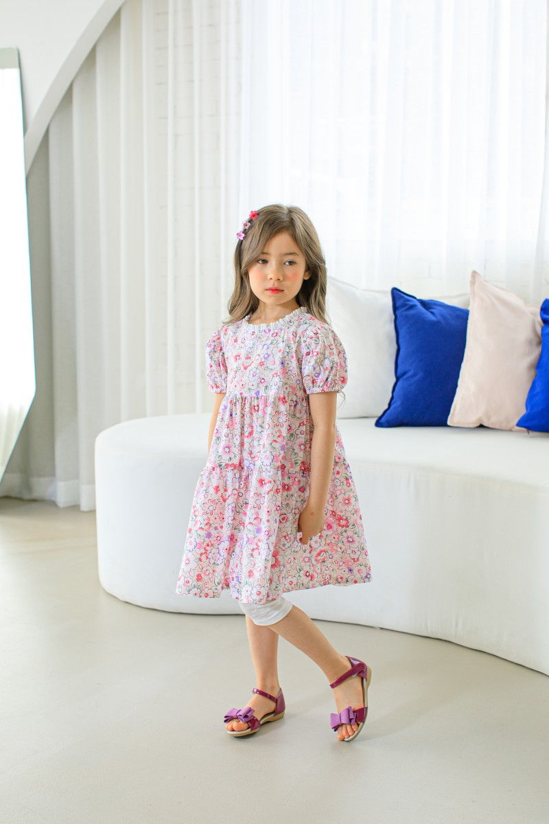 PUDDING - Korean Children Fashion - #Kfashion4kids - Flowrt One-piece - 12