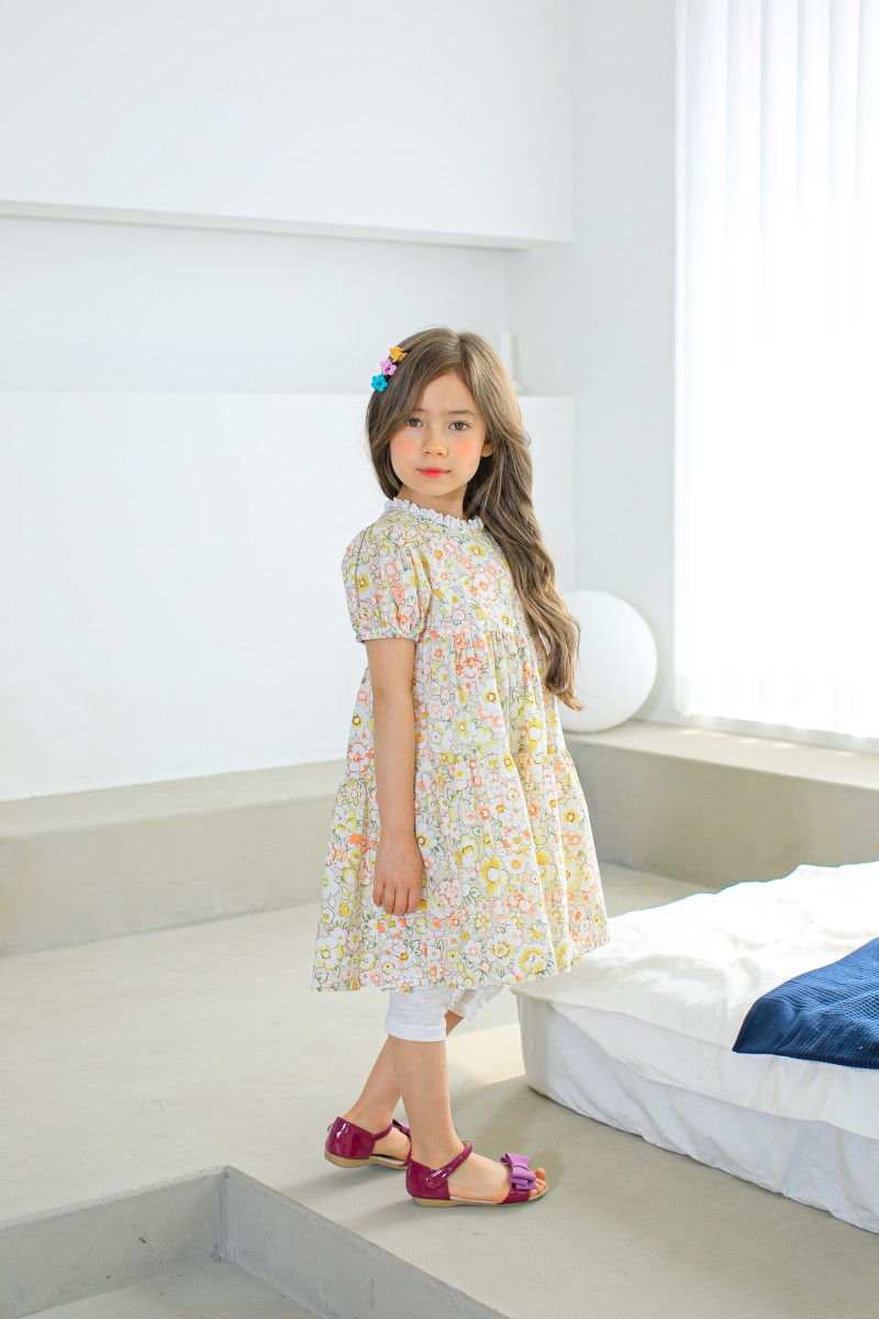 PUDDING - Korean Children Fashion - #Kfashion4kids - Flowrt One-piece - 4
