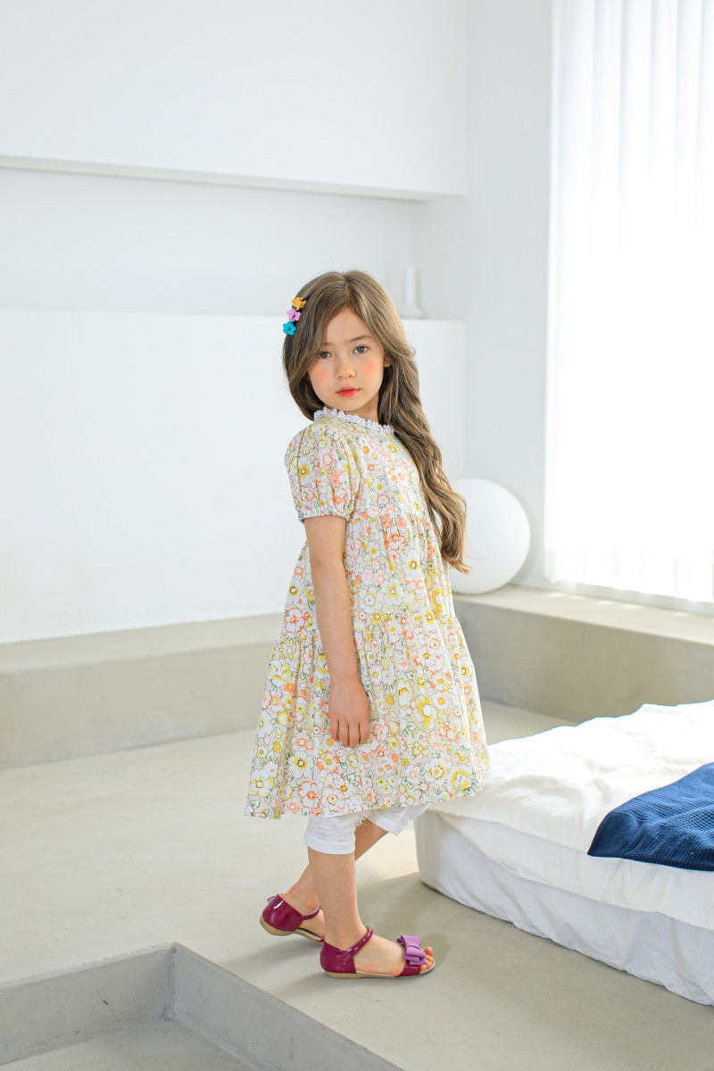 PUDDING - Korean Children Fashion - #Kfashion4kids - Flowrt One-piece - 5