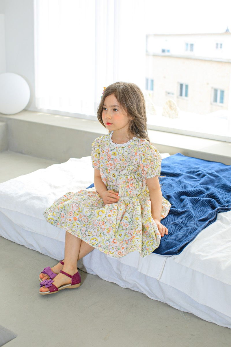 PUDDING - Korean Children Fashion - #Kfashion4kids - Flowrt One-piece - 6