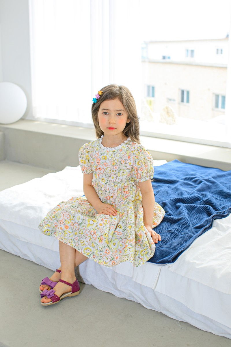 PUDDING - Korean Children Fashion - #Kfashion4kids - Flowrt One-piece - 7