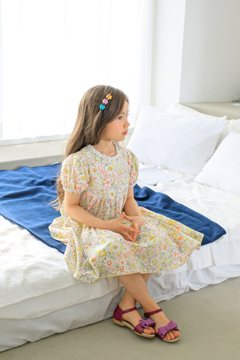 PUDDING - Korean Children Fashion - #Kfashion4kids - Flowrt One-piece - 8