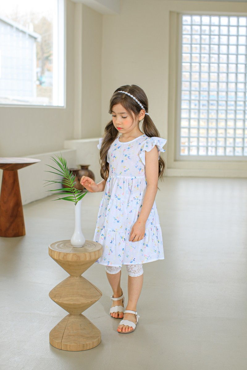 PUDDING - Korean Children Fashion - #Kfashion4kids - Embroidery Painting One-piece