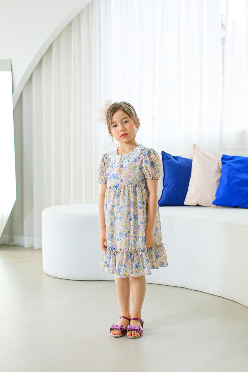 PUDDING - Korean Children Fashion - #Kfashion4kids - Chiffon One-piece