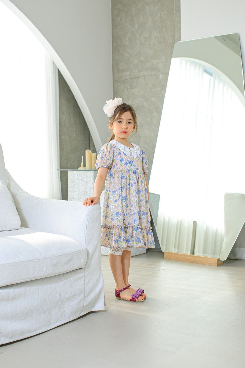 PUDDING - Korean Children Fashion - #Kfashion4kids - Chiffon One-piece - 4