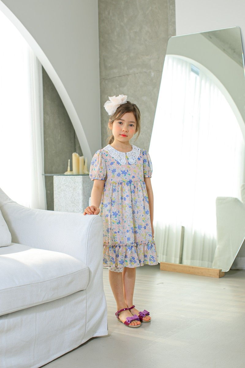 PUDDING - Korean Children Fashion - #Kfashion4kids - Chiffon One-piece - 5