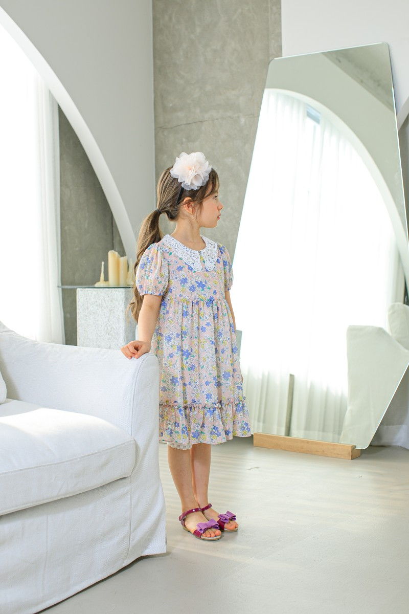 PUDDING - Korean Children Fashion - #Kfashion4kids - Chiffon One-piece - 6