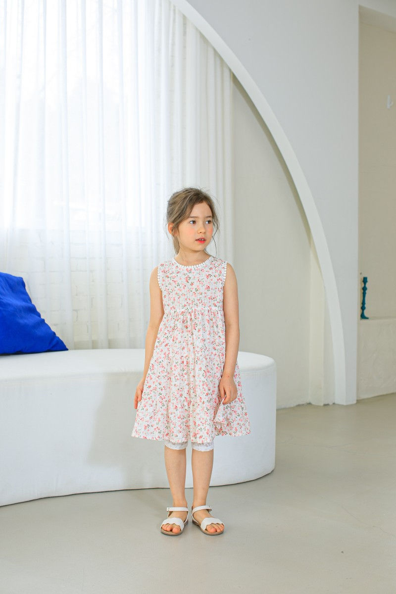 PUDDING - Korean Children Fashion - #Kfashion4kids - Sleeveless One-piece
