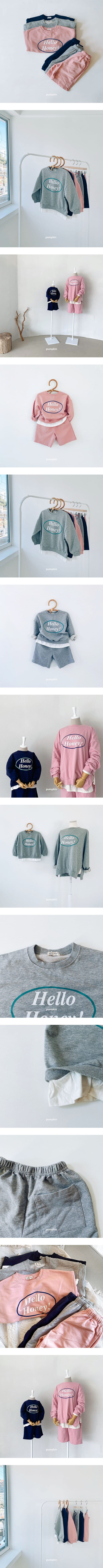 PUMPKIN - Korean Children Fashion - #Kfashion4kids - Honey Top Bottom Set with Mom