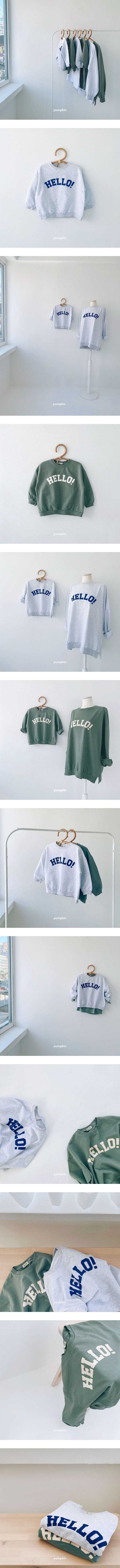 PUMPKIN - Korean Children Fashion - #Kfashion4kids - Hello Sweatshirt with Mom