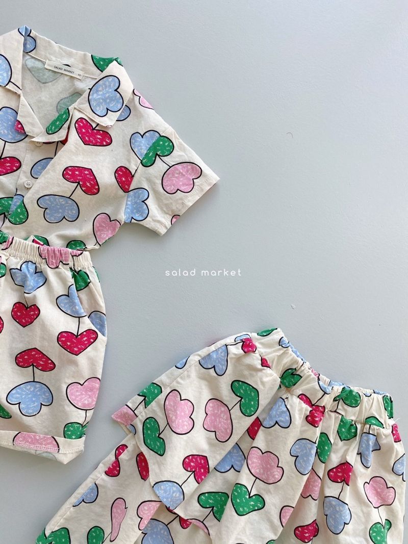 SALAD MARKET - Korean Children Fashion - #Kfashion4kids - Tulip Top Botton Set