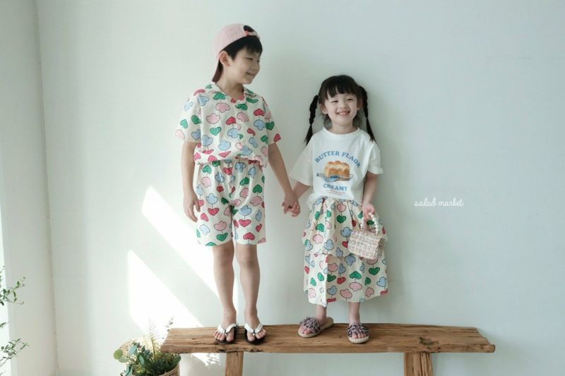 SALAD MARKET - Korean Children Fashion - #Kfashion4kids - Tulip Top Botton Set - 10