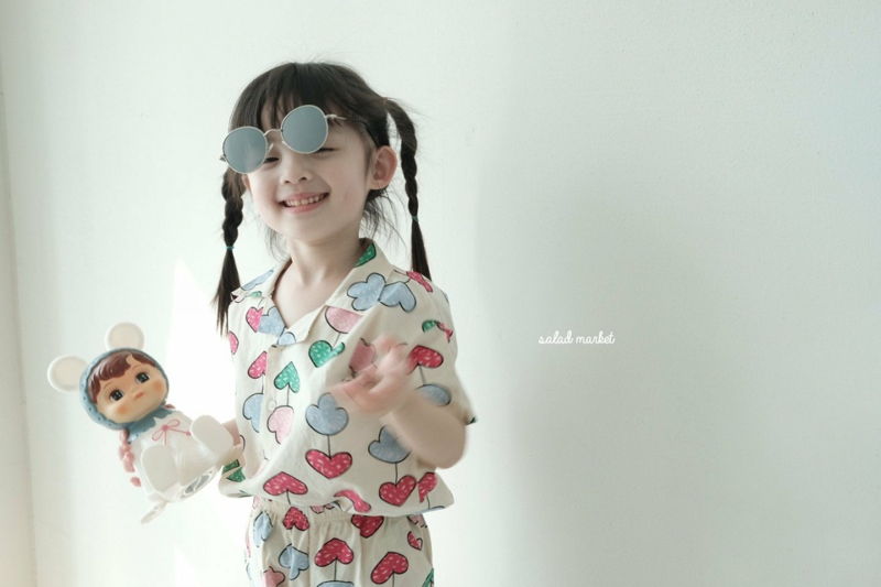 SALAD MARKET - Korean Children Fashion - #Kfashion4kids - Tulip Top Botton Set - 2
