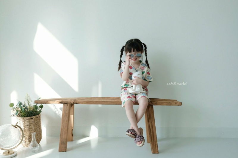 SALAD MARKET - Korean Children Fashion - #Kfashion4kids - Tulip Top Botton Set - 5