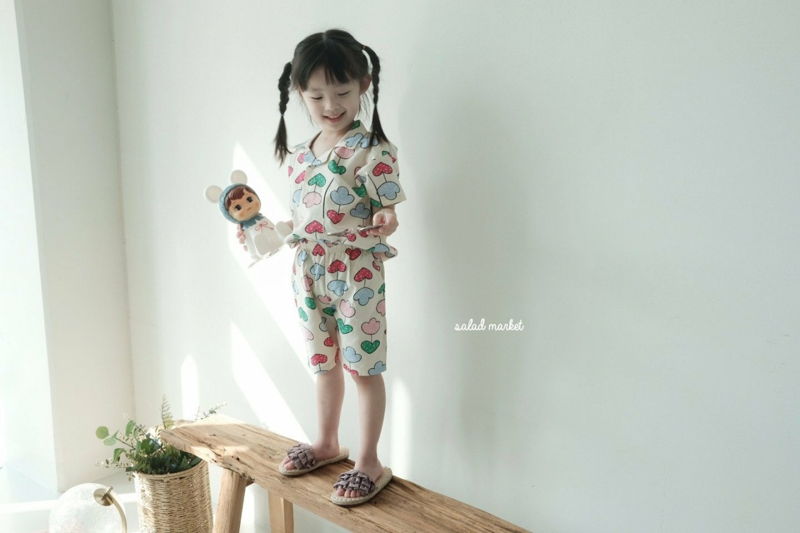 SALAD MARKET - Korean Children Fashion - #Kfashion4kids - Tulip Top Botton Set - 7