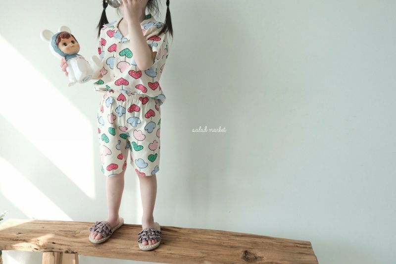 SALAD MARKET - Korean Children Fashion - #Kfashion4kids - Tulip Top Botton Set - 9