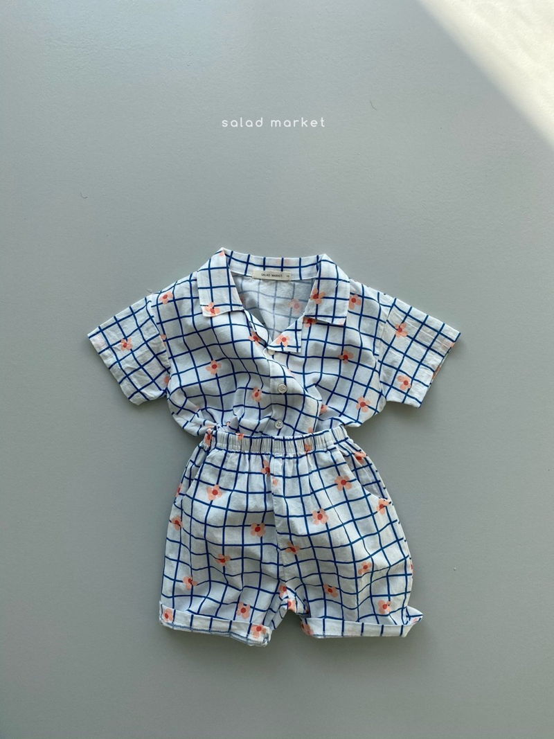 SALAD MARKET - Korean Children Fashion - #Kfashion4kids - Check Top Bottom Set - 9