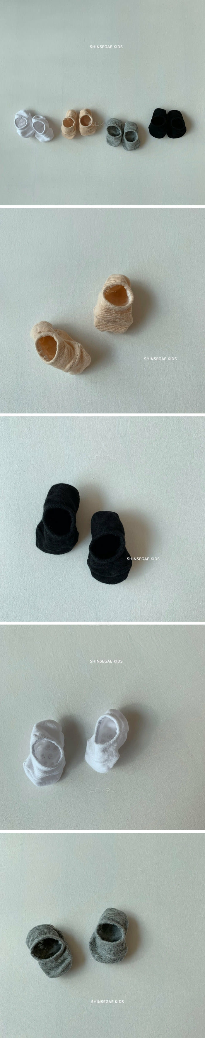 SHINSEAGE KIDS - Korean Children Fashion - #Kfashion4kids - Circle Basic Socks {set of 4]