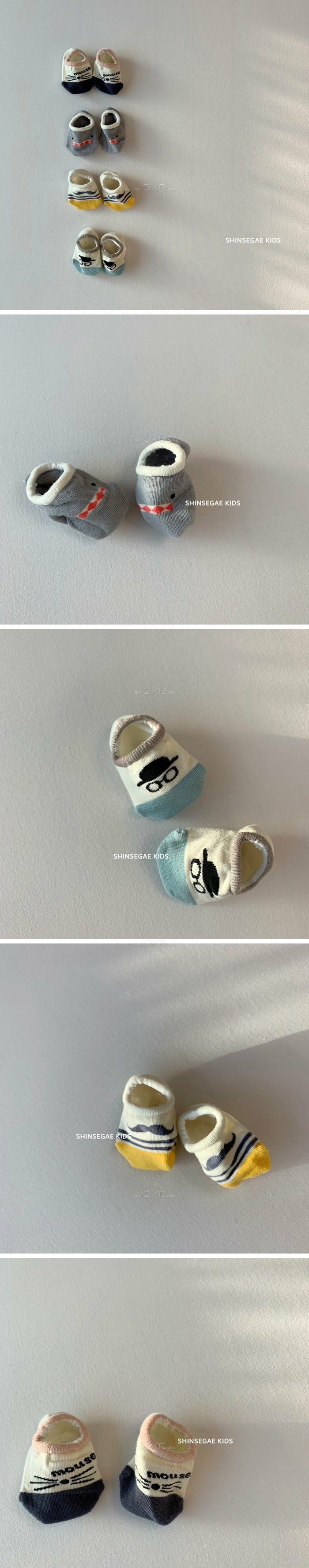 SHINSEAGE KIDS - Korean Children Fashion - #Kfashion4kids - Pattern Socks [set of 4]